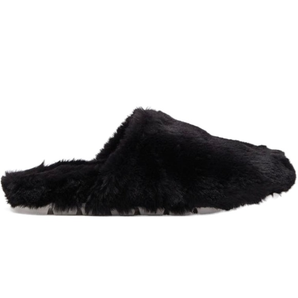 URBAN SPORT BY J/SLIDES SCARLETT BLACK FAUX FUR SLIPPERS SZ 7 - NIB! - Picture 2 of 5
